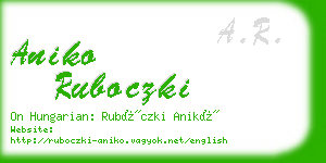 aniko ruboczki business card